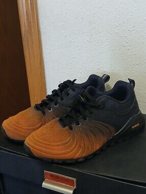 Kricely Trail Running Shoes Men's Size 7 Orange Navy Blue M004 Hiking Sneakers